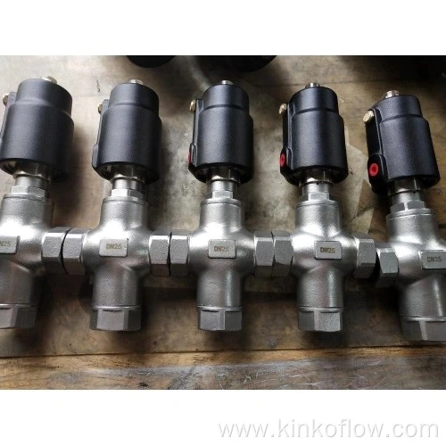 صمام مقعد بزاوية خيطية ثلاثية الاتجاهات PA PNEUMATIC